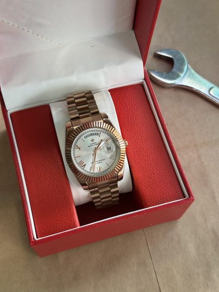 ساعة رجالي لون روز چولد