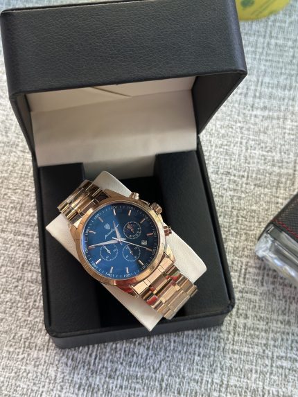 ساعة رجالي خلفية كحلي