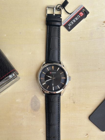 ساعة رجالي جلد