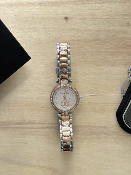 ساعة شانيل مكس روز جولد