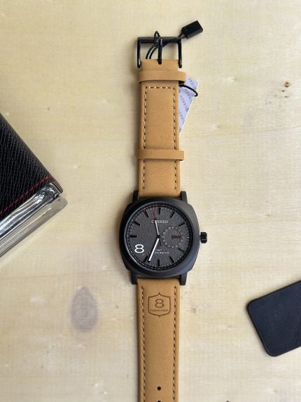 ساعة رجالي جلد